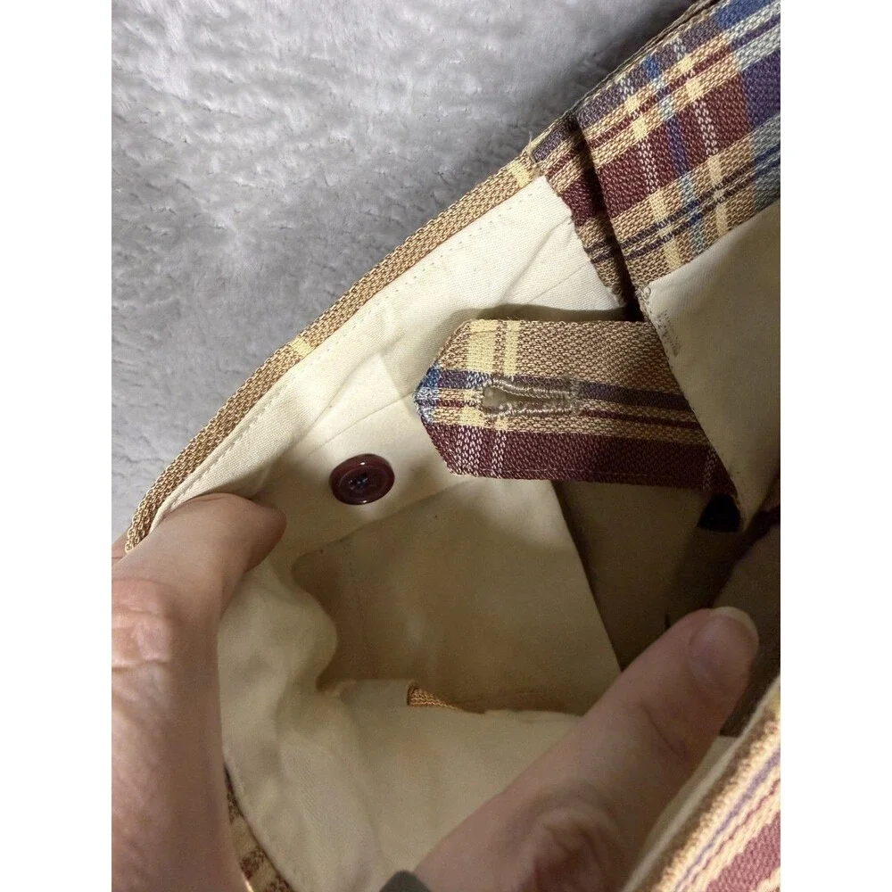 Pearly Gates Pants Mens 30x30 Plaid Tapered Golf Wool Old School Pleated Classic